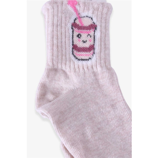 Girl's Socks Beige Patterned Beige (3-10 Years)