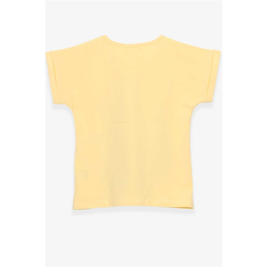 Girl's T-Shirt Girl's Printed Yellow (8-12 Years)