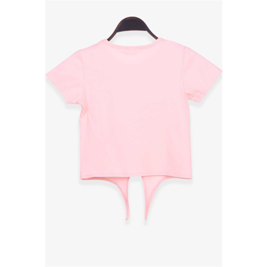 Girl's T-Shirt Letter Printed Salmon (9-14 Years)