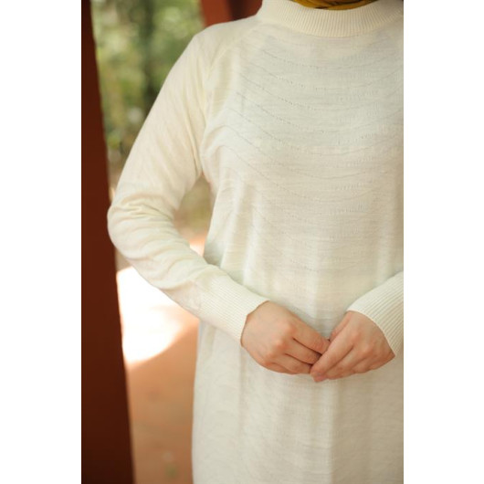 Oversize Knitwear Dress White