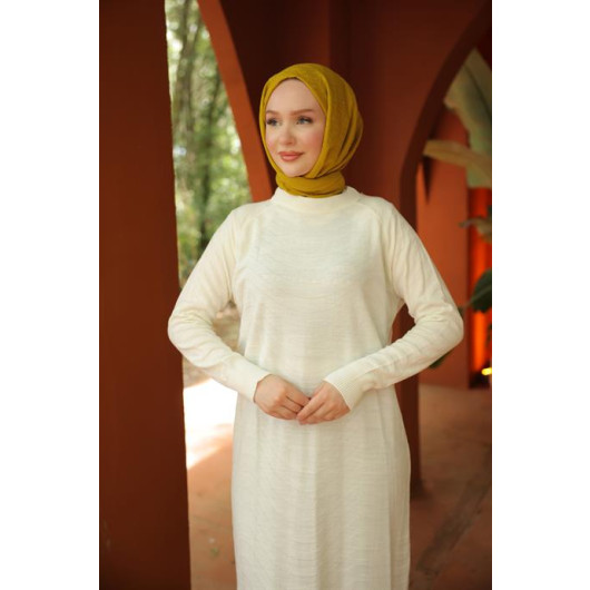 Oversize Knitwear Dress White