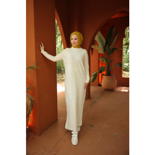 Oversize Knitwear Dress White