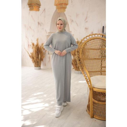 Oversize Knitwear Dress Gray