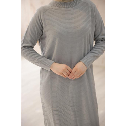 Oversize Knitwear Dress Gray