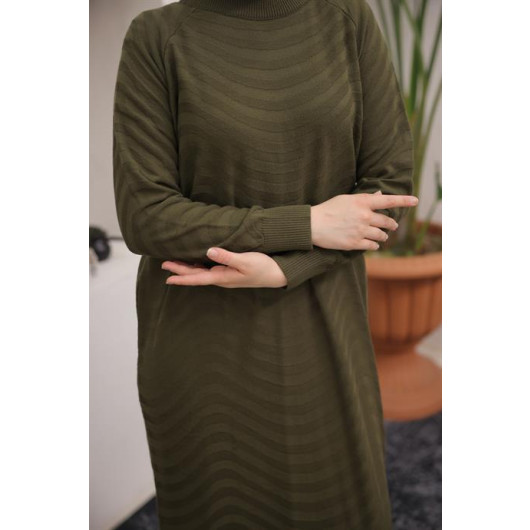 Oversize Knitwear Dress Khaki