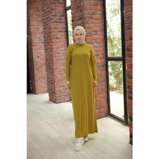 Oversize Knitwear Dress Mustard