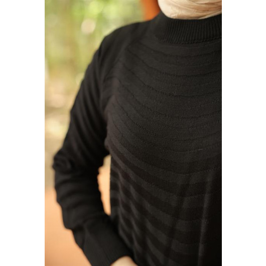 Oversize Knitwear Dress Black