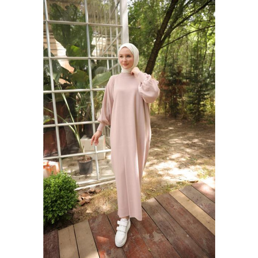 Raglan Sleeve Comfortable Fit Knitwear Dress Lila