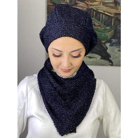 Sahra Model Double Knitwear Beanie