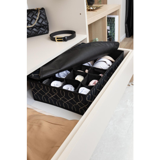 13 Compartment Drawer Organizer With Lid Sock Bra Organizer