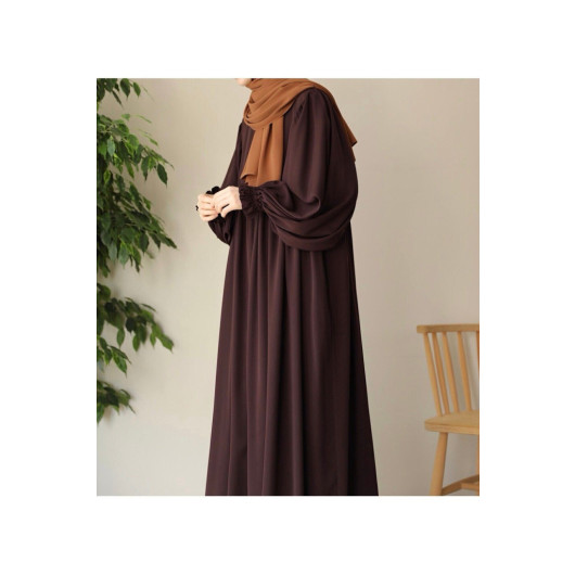 Silk Abaya Brown Women Standard