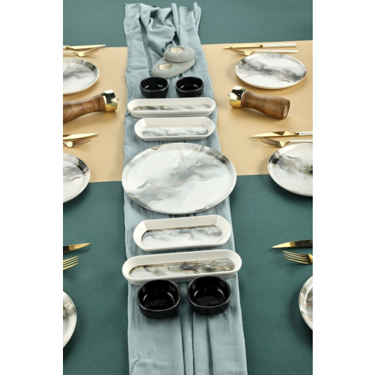 15 Piece Breakfast Set For 6 Persons Presentation White Breakfast Set