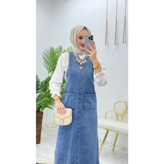 Blue Women's Jeans Dress