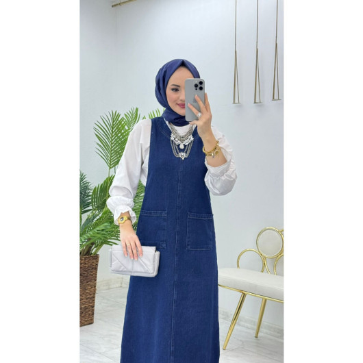 Dark Blue Women's Jeans Dress