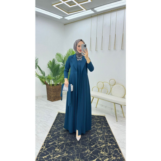 Women's Dress And Abaya Set