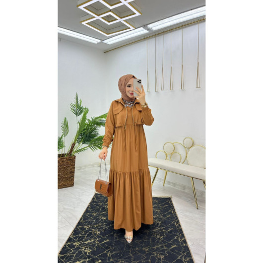 Summer Pocket Long Hijab Women's Dress