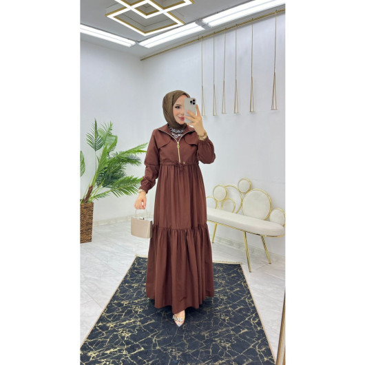 Summer Long Hijab Women's Dress With Pocket