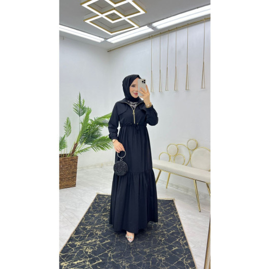 Summer Long Hijab Women's Dress With Pocket