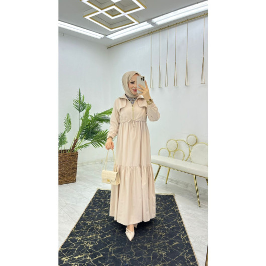 Summer Long Hijab Women's Dress With Pocket