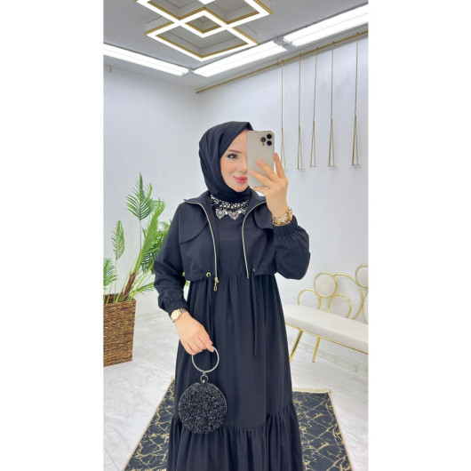 Summer Long Hijab Women's Dress With Pocket