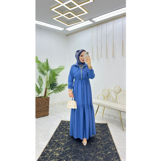 Summer Pocket Long Hijab Women's Dress