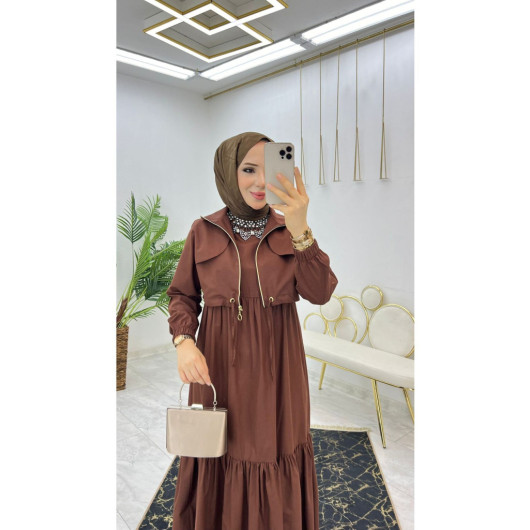 Summer Long Hijab Women's Dress With Pocket