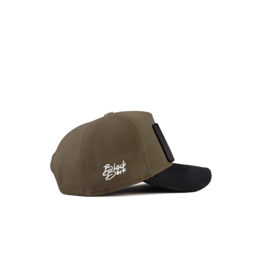 Unisex Khaki Black Peaked Hat With Number 7 Logo