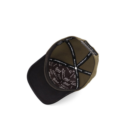 Baseball Lion Logo Unisex Khaki Black Peaked Hat