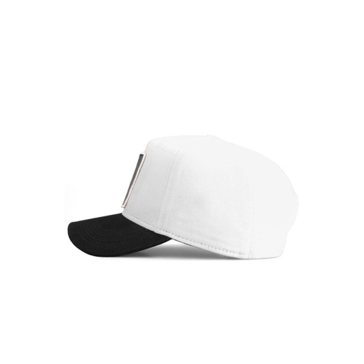 Baseball Tiger Code Logo Unisex White Black Peaked Hat