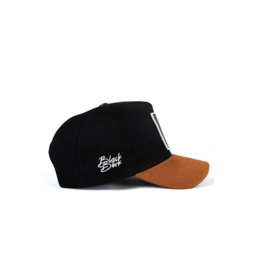 Unisex Black Camel Peaked Hat With Never Give Up Logo