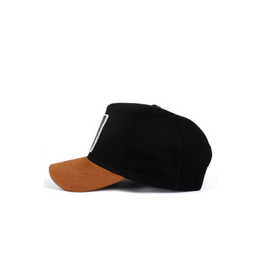 Unisex Black Camel Peaked Hat With No Excuses Logo