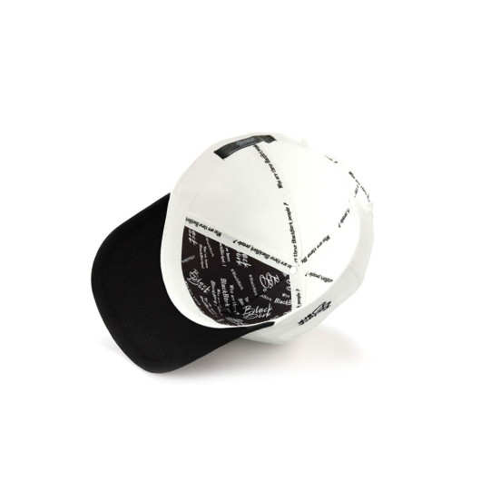 Baseball Panther Code Logo Unisex White Black Peaked Hat