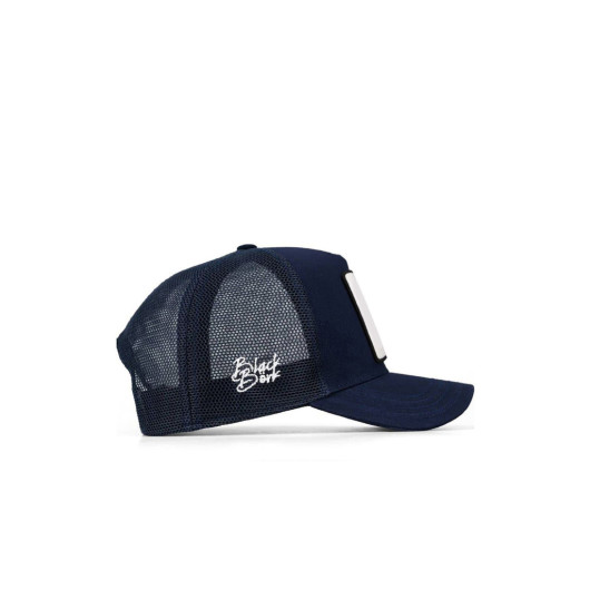 Trucker Lion Code Logo Unisex Navy Blue Hat