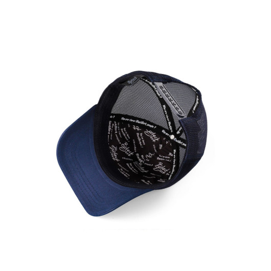 Trucker Lion Code Logo Unisex Navy Blue Hat