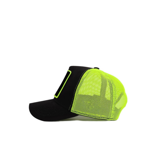 Unisex Black-Neon Hat With Lion Logo