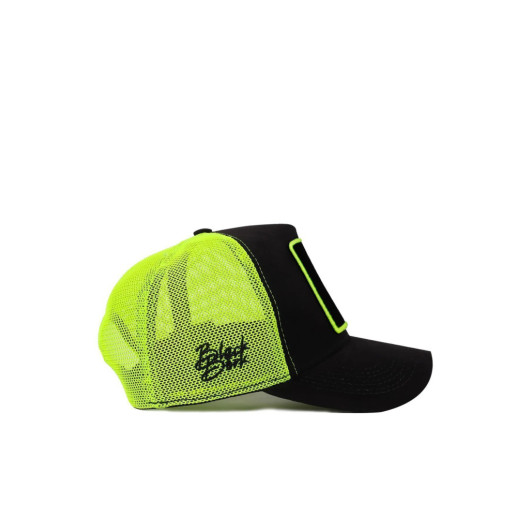 Unisex Black-Neon Hat With Lion Logo