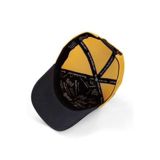 Unisex Dark Anthracite Yellow Hat With Horse Logo