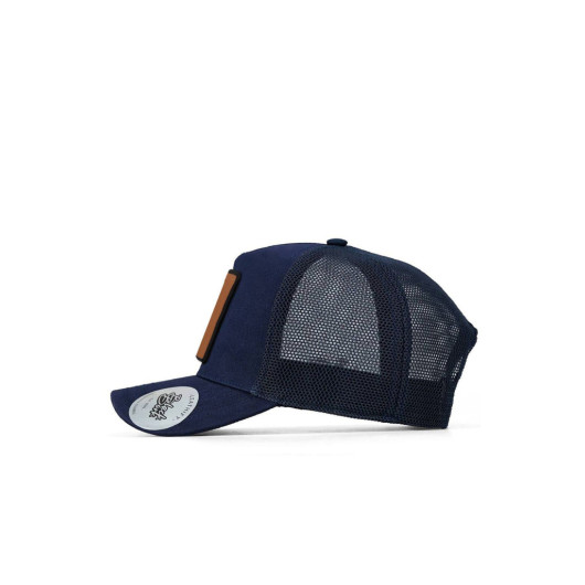 Trucker Wolf Code Logo Unisex Navy Blue Hat