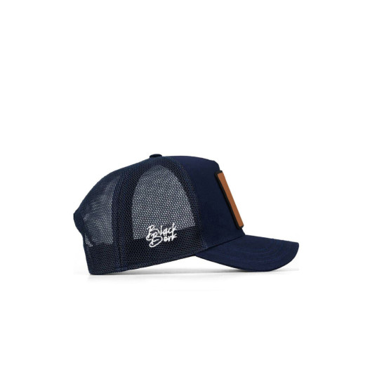 Trucker Wolf Code Logo Unisex Navy Blue Hat