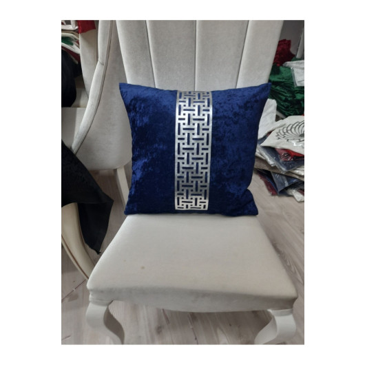 2 Pieces Decorative Velvet Cushion Cover Blue Color