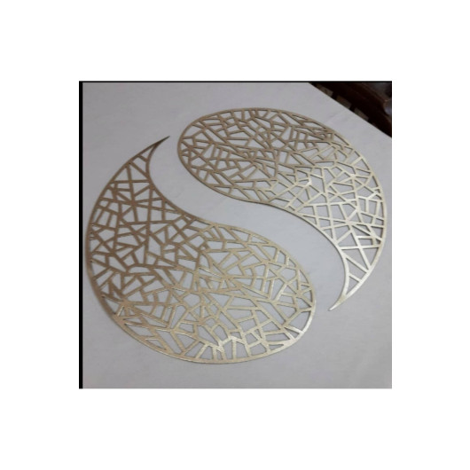 Cutwork Round Modern Table Runner Tablecloth 2 Pieces