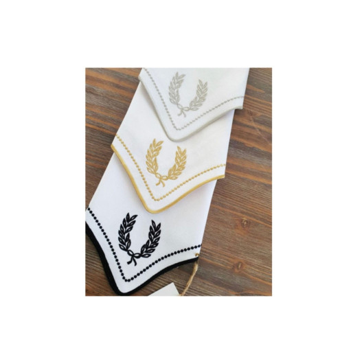 Embroidered Placemat Gold 2 Person 10 Pieces