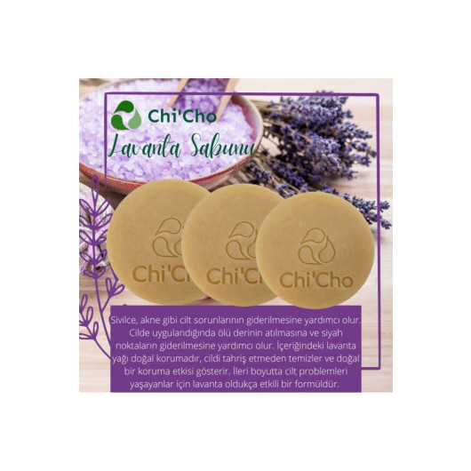 Lavender Garlic Lemon 3 Piece Natural Soap Set Cold Press