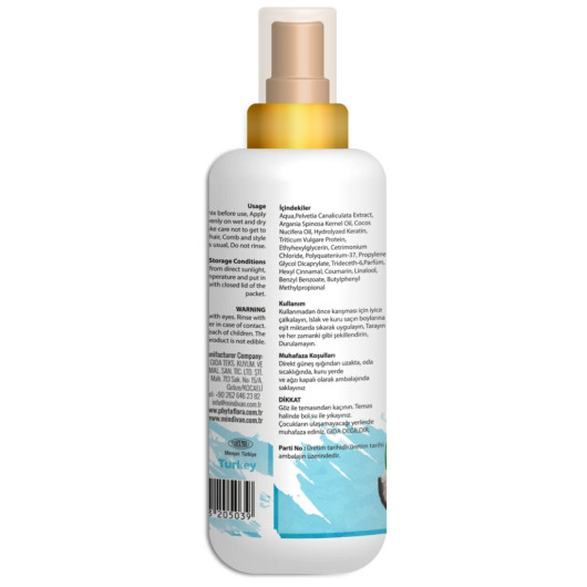 Set Of 2 Donkey Milk Natural Shampoo And Coconut Oil Hair Spray