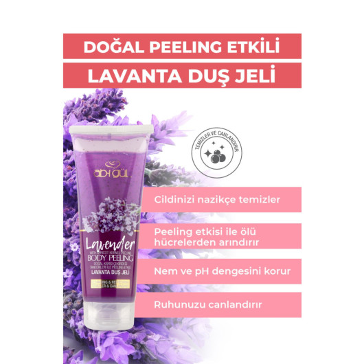 Lavender Body Peeling Natural Apricot Kernel Grains 250 Ml