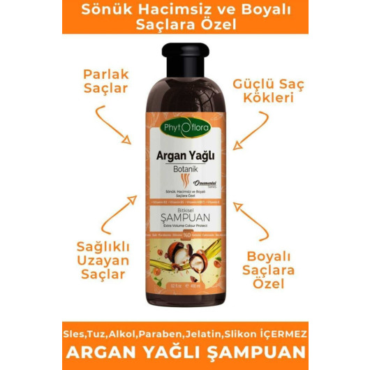 Argan Oil Herbal Shampoo For Sensitive Dull And Dyed Hair 400 Ml