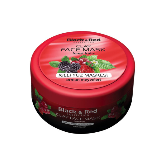 Natural Clay Mask Charcoal, Forest Fruit 400 Gr X 2