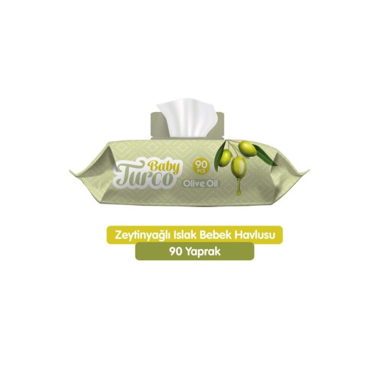 Wet Towel Wipes 90 Sheets Olive Oil 12 Piece Set