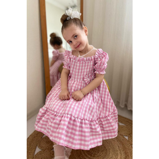 Girl Child Stylish Pink Dress Pink 3, 4 Years