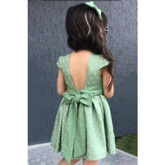 Simple Stylish Green Girl Child Dress Green 4, 5 Years